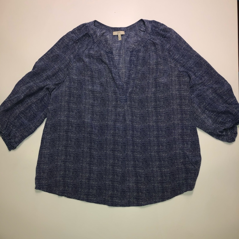 Joie blue and white blouse